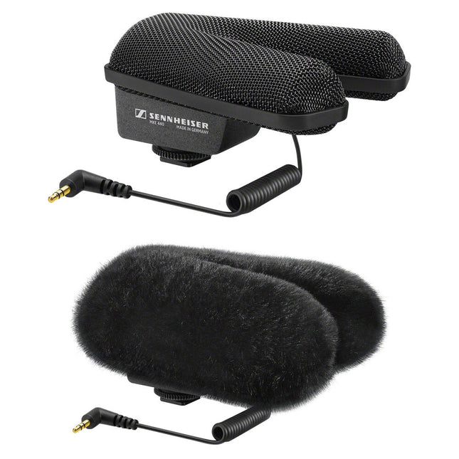 Sennheiser MKE 440 Micrófono Direccional Estéreo con Paraviento de Piel