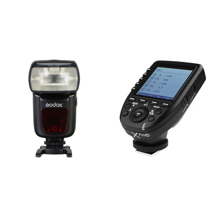 Godox VING V860IIC Flash TTL para Canon Kit con disparador XProC 32 canales 20-200mm zoom