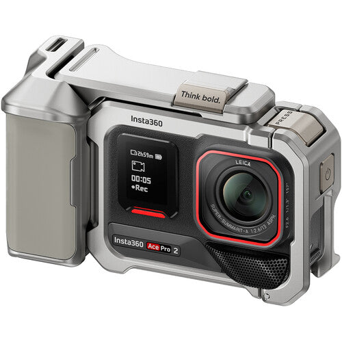 Insta360 Xplorer Kit Agarre con Frame Utilitario y Botón Shutter para Ace Pro y Ace Pro 2 Silver