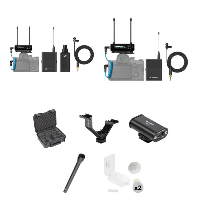 Sennheiser EW-DP Sistema Micrófono Digital Inalámbrico Doble con Kits Blancos para Exterior