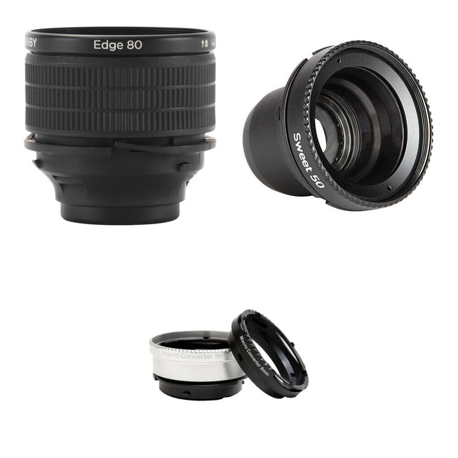 Lensbaby Edge 80 y Sweet 50 ópticas 80mm f28 50mm f25 con anillos de extensión macro