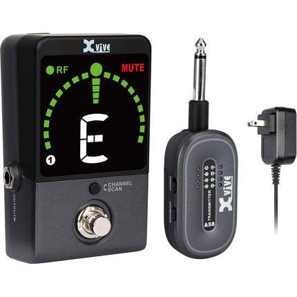 Xvive Audio P58 Sistema Pedal Inalámbrico Guitarra con Afinador 5.8 GHz 100 pies alcance