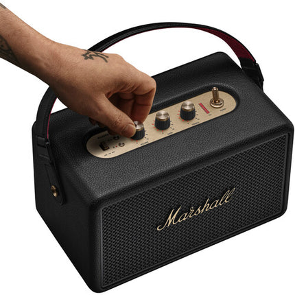 Marshall Kilburn III Altavoz Bluetooth portátil negro y latón 50W IP54 50h reproducción