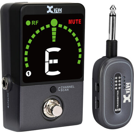Xvive Audio P58 Sistema Pedal Inalámbrico Guitarra con Afinador 5.8 GHz 100 pies alcance