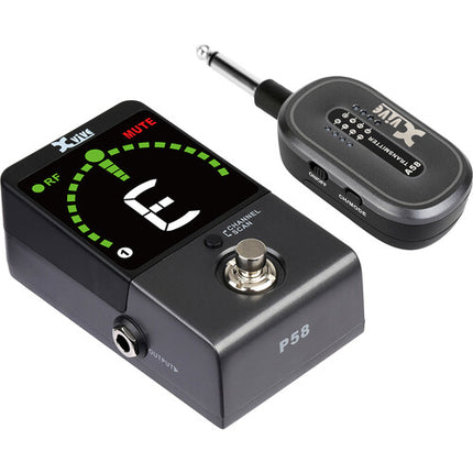 Xvive Audio P58 Sistema Pedal Inalámbrico Guitarra con Afinador 5.8 GHz 100 pies alcance