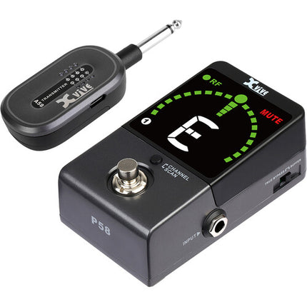 Xvive Audio P58 Sistema Pedal Inalámbrico Guitarra con Afinador 5.8 GHz 100 pies alcance