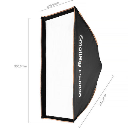 SmallRig FS-6090 Softbox Plegable 60x90 cm para Luces COB LED con Difusores y Rejilla