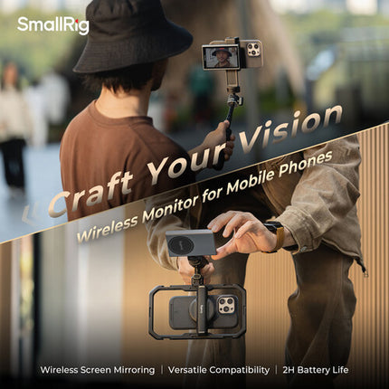 SmallRig Vlog Kit con Monitor Inalámbrico para Smartphone y Control Remoto
