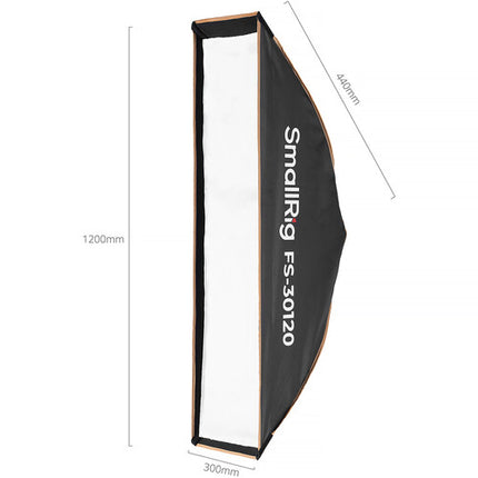 SmallRig FS-30120 Softbox plegable para luz LED COB 30x120 cm con difusores y parrilla