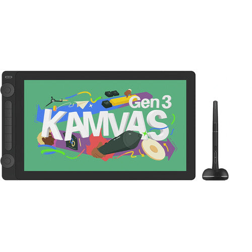 Huion Kamvas 16 Gen 3 Pen Display Pantalla 15.8 2560x1440 IPS 16384 Niveles de Presión