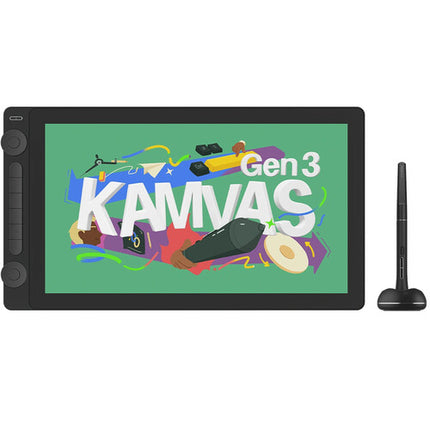 Huion Kamvas 16 Gen 3 Pen Display con soporte 15.8 pulgadas 2560x1440 IPS
