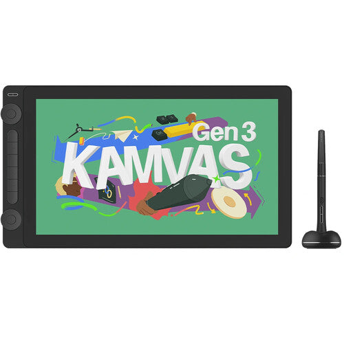 Huion Kamvas 16 Gen 3 Pen Display con soporte 15.8 pulgadas 2560x1440 IPS