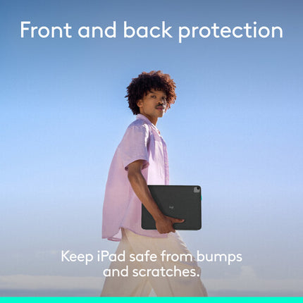 Logitech Flip Folio para iPad Air Pro 13" Funda con Teclado Bluetooth Gris