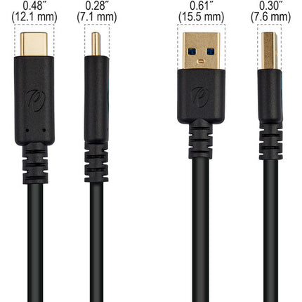 Pearstone Cable USB-C 3.2 Gen 2 a USB-A 6.6 pies 10 Gb/s 60W