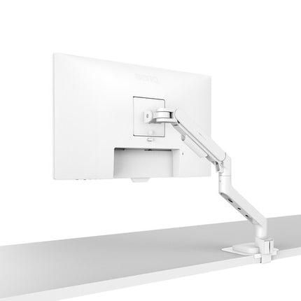 BenQ Single Ergo Arm Soporte para Monitor Blanco Ajustable 17 a 45 Pulgadas 22.4 Pulgadas Extensible