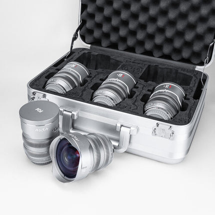 CHIOPT AURA Cinema Kit 5 Lentes Prime Full Frame 16 85mm con Estuche
