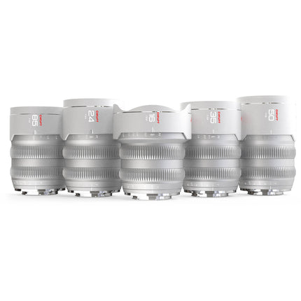 CHIOPT AURA Cinema Kit 5 Lentes Full Frame 16 24 35 50 85mm Funda Rigida