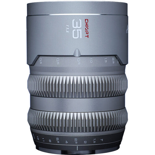 CHIOPT AURA 35mm T1.5 Lente de Cine Sony E Full Frame 14.2" Distancia mínima de enfoque