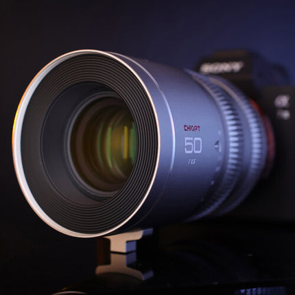 CHIOPT AURA 50mm T1.5 Lente de Cine para Canon RF apertura T1.5 y 72mm filtro