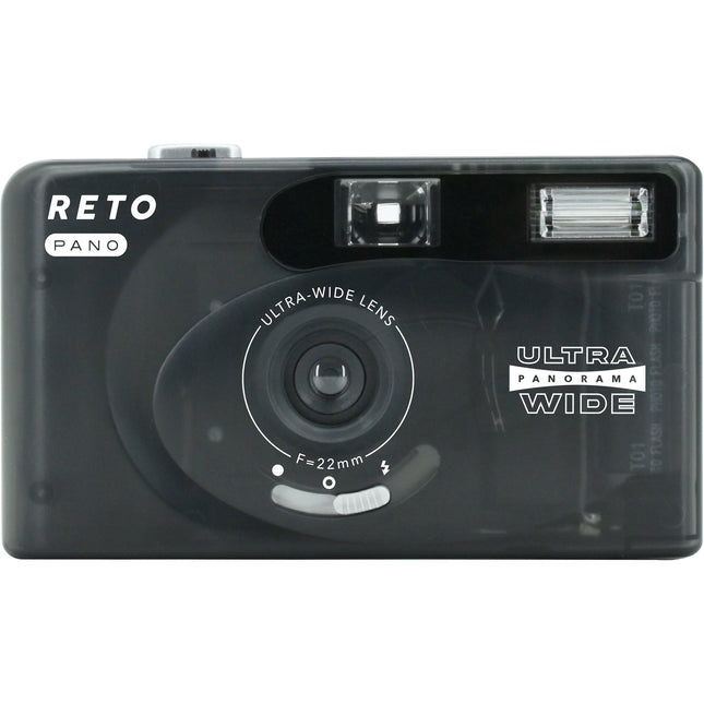 Reto Project PANO Cámara Analógica 35mm Lente 22mm f9.5 Flash Integrado