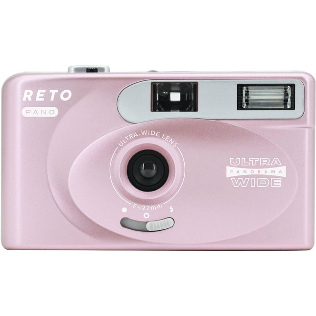 Reto Project PANO Cámara de película 35mm Lente 22mm f9.5 Rosa metálico