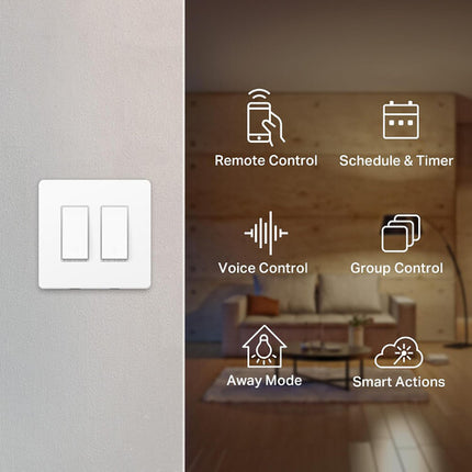 TP-Link HS220 Interruptor Inteligente Wi-Fi con Regulador Negro 2.4GHz