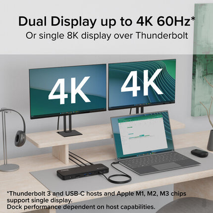 Plugable 13 en 1 Dock Thunderbolt 4 con 2 HDMI y Ethernet Negro