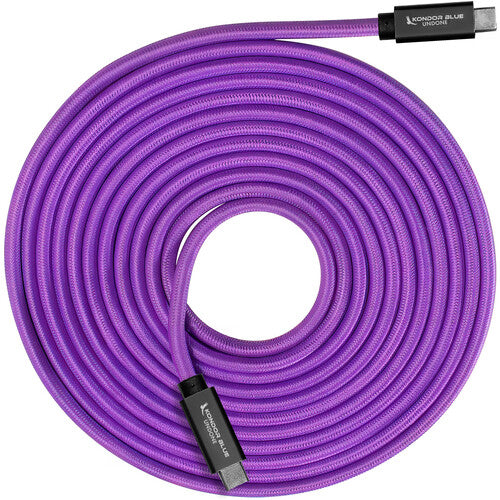 Kondor Blue Gerald Undone Cable USB-C 3.2 Gen 2 10Gbps 100W 15' Nylon