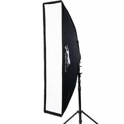 Cheetah Stand Softbox Tira 12 x 55" Luz Suave con Difusores y Grid