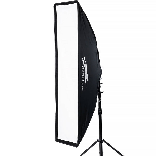 Cheetah Stand Softbox Tira 12 x 55" Luz Suave con Difusores y Grid