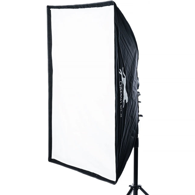 Cheetah Stand Rectangular Softbox Estilo Ventana 32x48 Plegable con Difusores y Rejilla