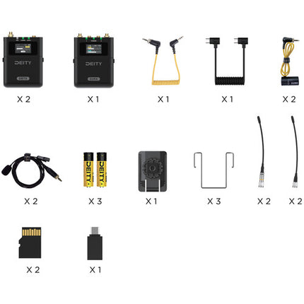 Deity Microphones Theos Digital Sistema Inalámbrico Lavalier Omni 2 Personas 8h Batería 300m Alcance