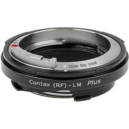 FotodioX Lens Adapter Plus Adaptador de Lentes Contax RF a Leica M con Focusing Helicoidal y Montura de Latón Cromado