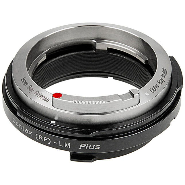 FotodioX Lens Adapter Plus Adaptador de Lentes Contax RF a Leica M con Focusing Helicoidal y Montura de Latón Cromado