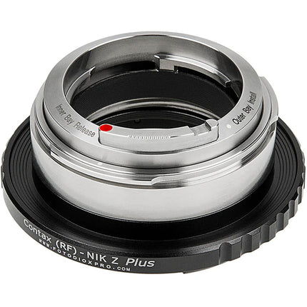 FotodioX Lens Adapter Plus Adaptador de Objetivo Contax RF a Nikon Z Durable Metal