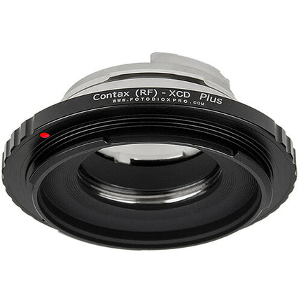 FotodioX Lens Adapter Plus Adaptador de Lente Contax RF a Hasselblad X con Helicoide y Montura de Latón Cromado