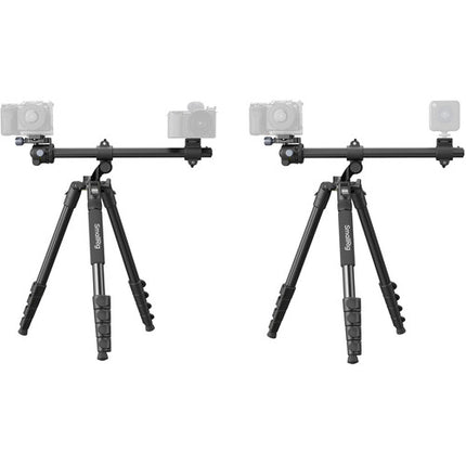 SmallRig CT25 Trípode Profesional de Aleación de Aluminio 64.5 Pulgadas con Adaptador para Disparo Superior y Soporte para Smartphone