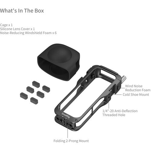 SmallRig Jaula para Cámara Insta360 X5 Aluminio Montura 1/4" Anti-Twist