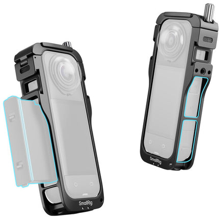 SmallRig Jaula para Cámara Insta360 X5 Aluminio Montura 1/4" Anti-Twist