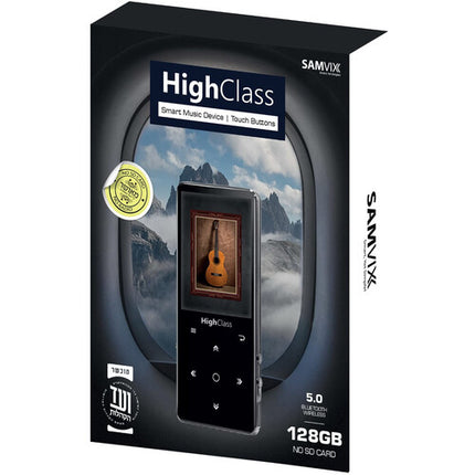 Samvix HighClass Reproductor MP3 Kosher 128GB Bluetooth Negro