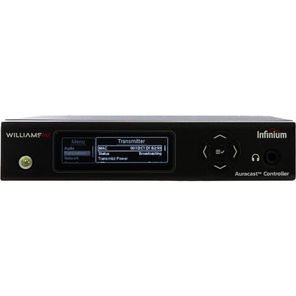 Williams Sound CT1 Infinium Auracast Controlador y Transmisor con Alcance 328 Pulgadas y Cable Ethernet 10 Pies