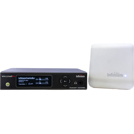 Williams Sound CT1 Infinium Auracast Controlador y Transmisor con Alcance 328 Pulgadas y Cable Ethernet 10 Pies