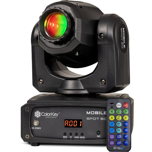 ColorKey Mobile Spot 50 Cabezal Móvil Inalámbrico 30W Batería 4.5h 2-Pack con Funda