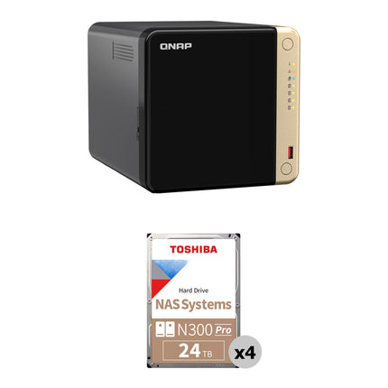 QNAP TS-464 NAS 96TB 4 Bahías 4x24TB 7200 rpm HDD SATA III