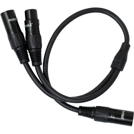JMAZ Adaptador DMX 5-Pin con Conectores XLR Macho y Hembra Y-Splitter