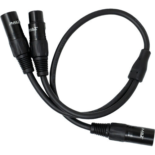 JMAZ Adaptador DMX 5-Pin con Conectores XLR Macho y Hembra Y-Splitter