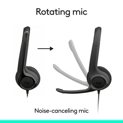 Logitech H390 Auriculares USB-C con Micrófono Cancelación de Ruido y Controles Integrados