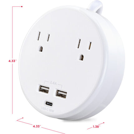 CyberPower P205UC Protector Contra Sobretensiones 500 Joules 2 Tomas 3 Puertos USB