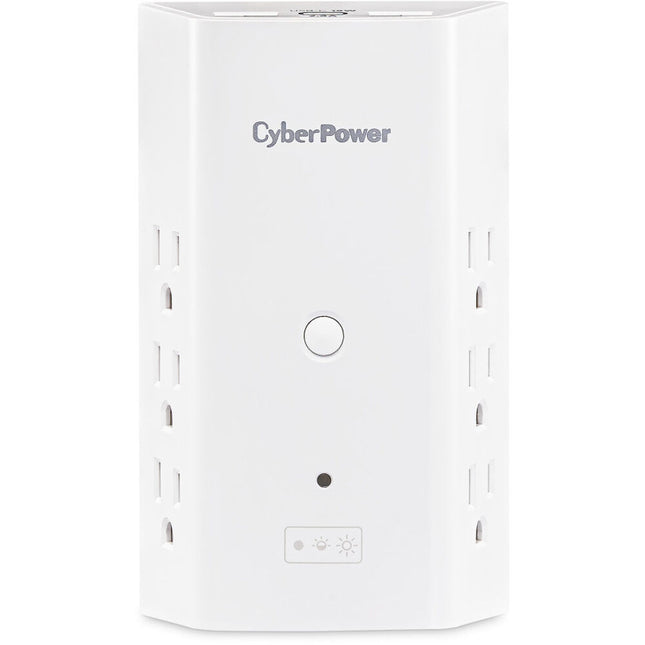CyberPower P6WUCL Protector de Sobretensión 6 Salidas 900J USB 18W Luz Nocturna