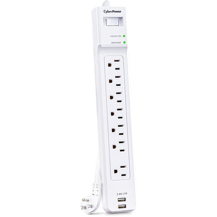 Protector de sobretensión CyberPower P704URC1 7 tomas 2000 julios 2 USB